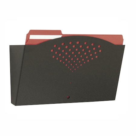 Safco Wall Pockets, Steel, Single Legal, 15"x3"x9", Black SAF3171BL